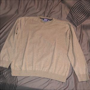 Tan Vneck Sweater